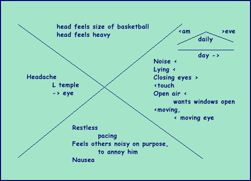 Headache case diagram
